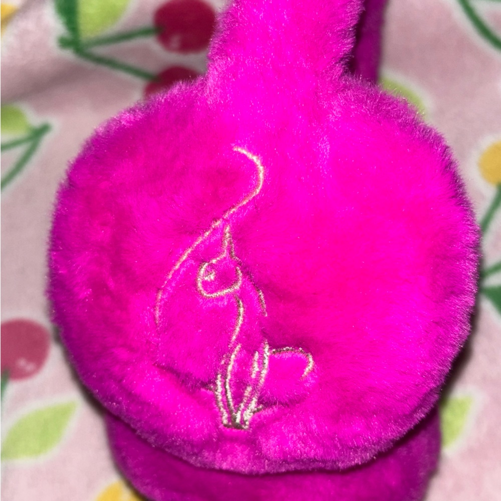 Baby Phat Hot Pink Fuchsia fuzzy Earmuffs